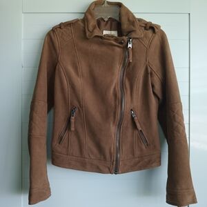 Abercrombie & Fitch Brown Leather Jacket XSMALL Bike Jacket